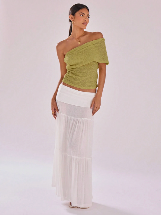 The One-Shoulder Mesh - Sculpture Asymmetric. Textured. Contemporary.