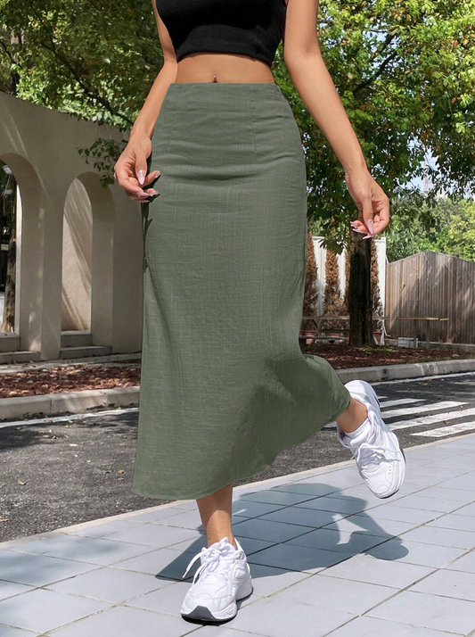 The Silk-Touch Maxi Skirt - Fluid. Minimalist. Essential.