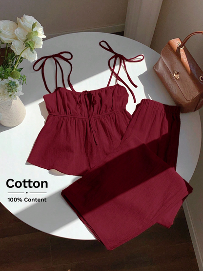 The Deep Wine Cotton Set Rich. Organic. Essential.